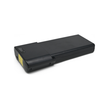 Driekwartaanzicht van de Ansmann 36V 11.6Ah Compatible fietsbatterij.