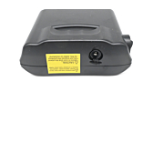 Close-up foto van de oplaadpoort van de Ansmann 36V 14Ah Compatible fietsbatterij.
