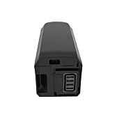 foto van de Shimano BT-E6010 36V 11.6Ah vanaf de bovenkant en de achterkant van de batterij