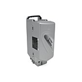 foto vanaf de achterkant van de Flyer Kalkhoff Panasonic Compatibel 26V 13Ah Fietsbatterij waar je ''Li-ion Battery'' ziet staan