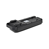 Bosch Powerpack 360 Performance/Active bagagedrager E-Bike Vision fietsbatterij ondersteboven, de onderkant van de batterij is zichtbaar.