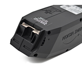 Close-up foto van de achterkant van de Bosch Powerpack 360 Performance/Active frame E-Bike Vision fietsbatterij.