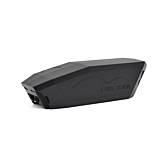 Driekwartaanzicht van de Bosch Powerpack 360 Performance/Active frame E-Bike Vision fietsbatterij. De batterij is duidelijk te zien.
