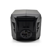 Close-up foto van de fietsaansluiting van de Bosch Powerpack 360 Performance/Active frame E-Bike Vision fietsbatterij.