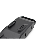 Close-up foto van de bevestiging aan de onderkant van de Bosch Powerpack 540 Performance/Active Bagagedrager E-Bike Vision fietsbatterij.
