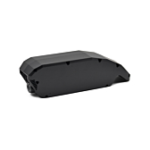 Zijaanzicht van de Bosch Powerpack 540 Performance/Active frame E-Bike Vision fietsbatterij. De foto is vanuit een hogere hoek genomen waardoor de bovenkant ook deels zichtbaar is.