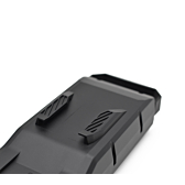 Close-up foto van het bevestigingssysteem onder aan de Bosch Powerpack 700 Performance/Active bagagedrager E-Bike Vision.