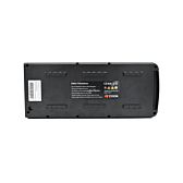Volledig onderaanzicht van de EYXON Sparta/Batavus B400 36V 12.8Ah Compatible fietsbatterij.