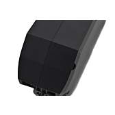 bovenaanzicht van een zwarte Bosch PowerPack 700 Frame Active / Performance batterij, waar een klein beetje schaden te zien is op de batterij.
