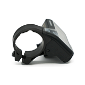 Zijaanzicht van de Shimano Steps SC-E8000 waar de display en de aansluiting te zien zijn.