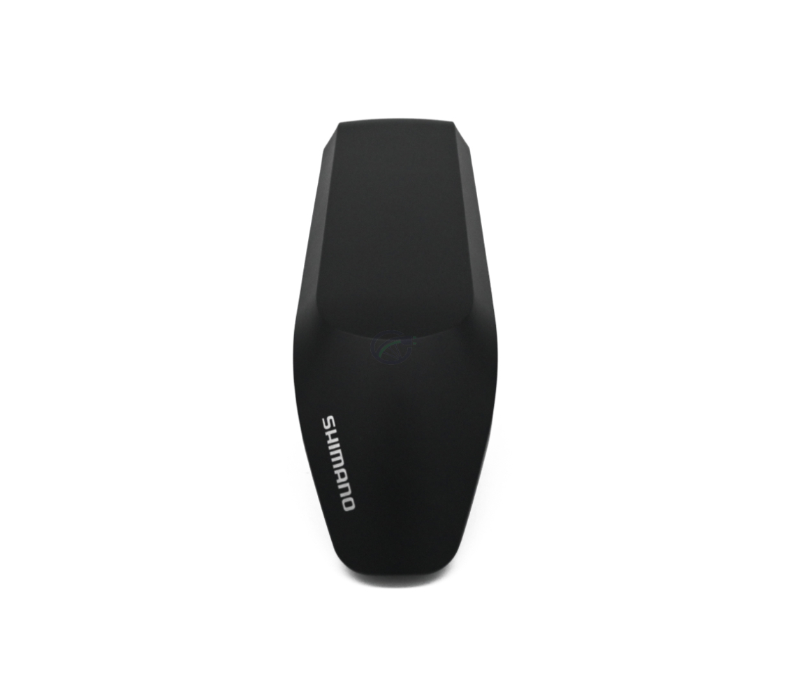 foto van de Shimano BT-E6010 36V 11.6Ah waar je die voorkant en bovenkant van de batterij goed kan zien waardoor je het shimano logo duidelijk kan lezen