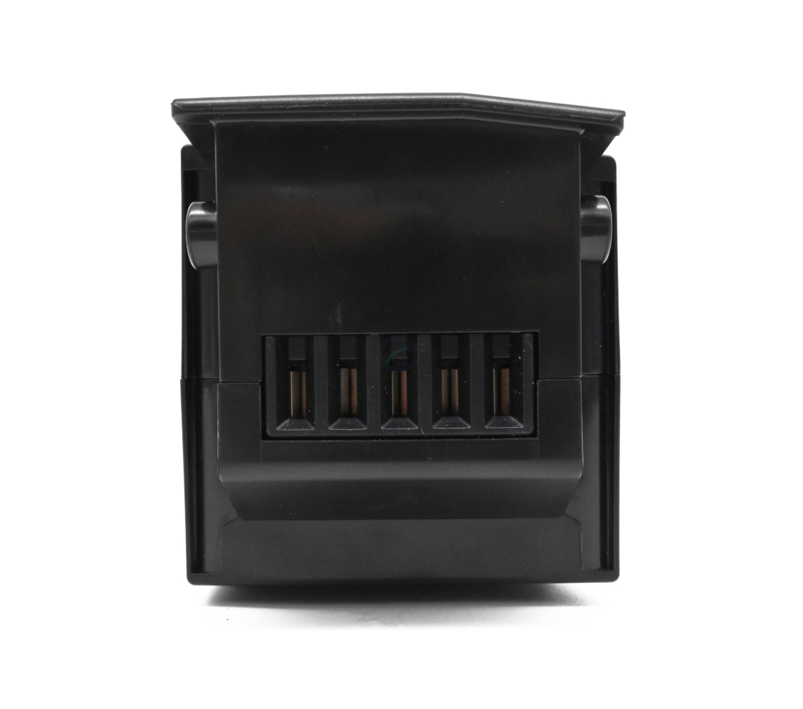 Duidelijke afbeelding van de fietsaansluiting van de Impulse 36V 14.5Ah Compatible batterij geproduceerd door EYXON.