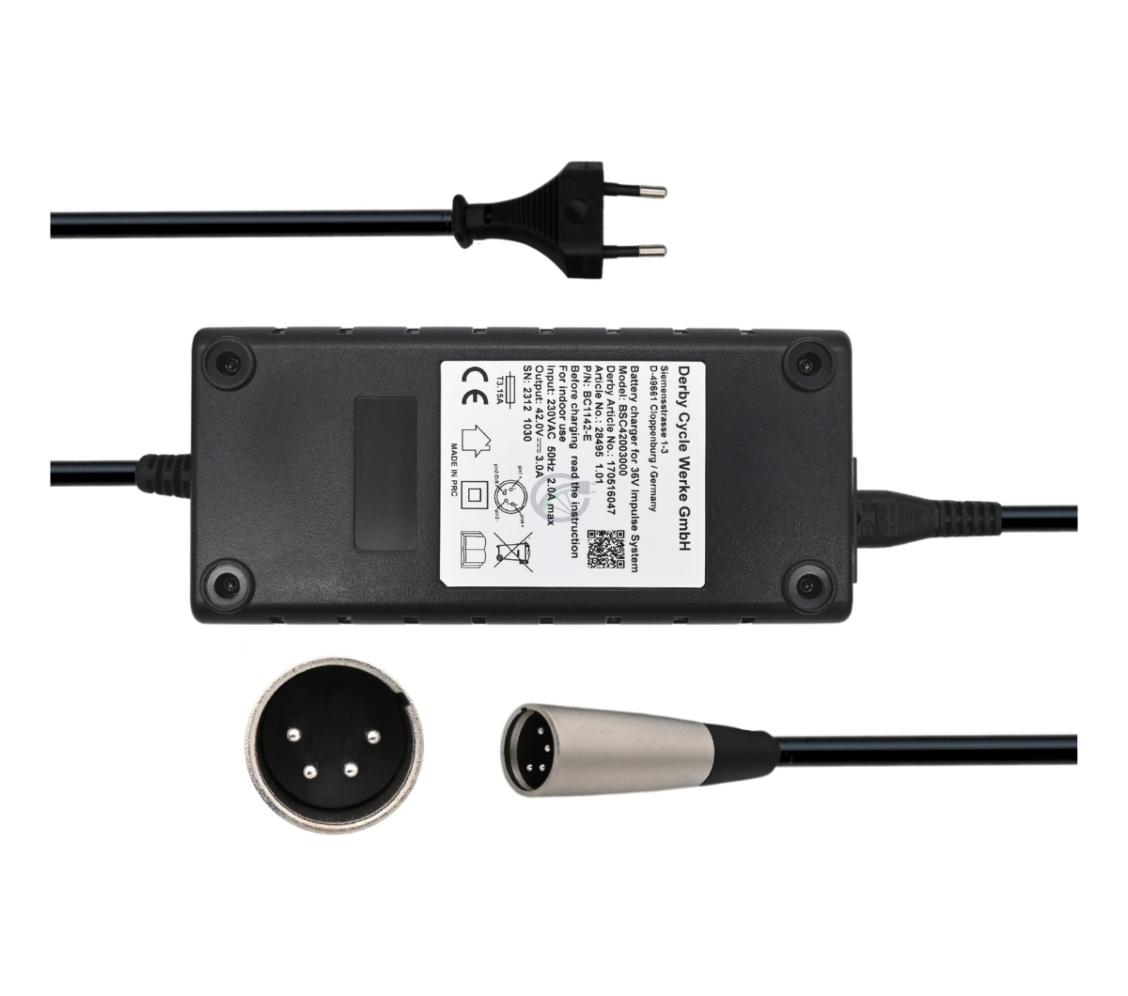 Derby Cycle Kalkhoff Impulse lader 42V 3A 4 polig XLR