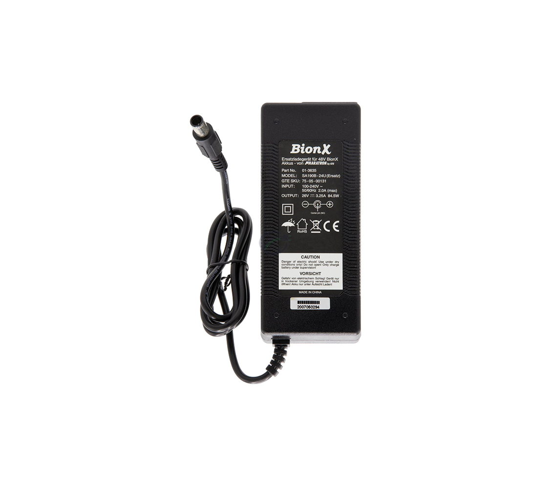 Maratron 48V lader BionX voor fietsbatterij