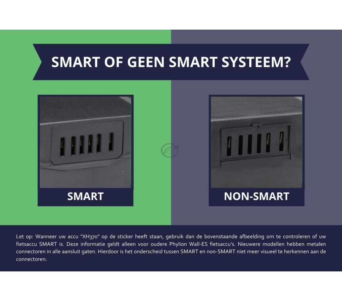 Smart versus non-Smart Phylion battery e-bike battery