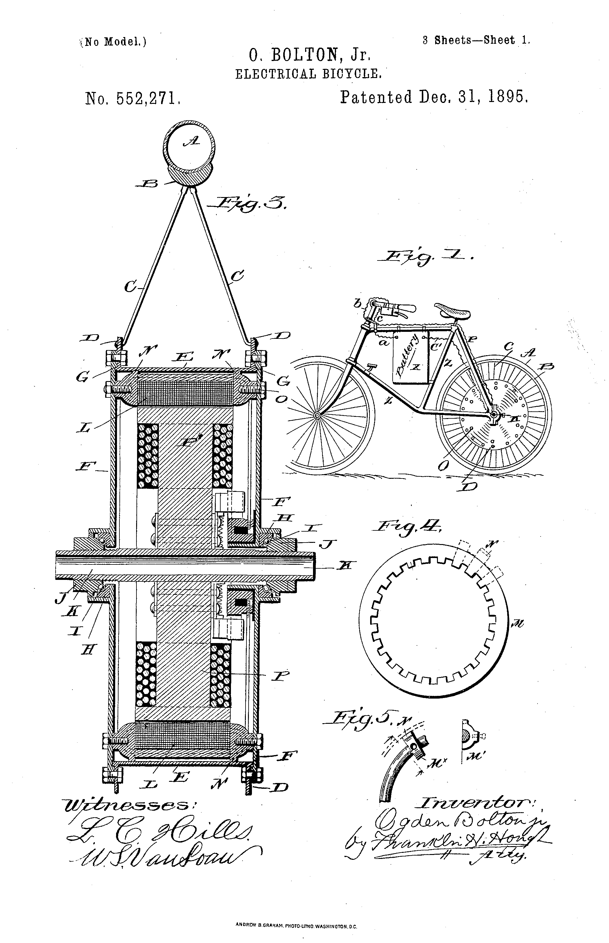 patent van de eerste elektrische fiets